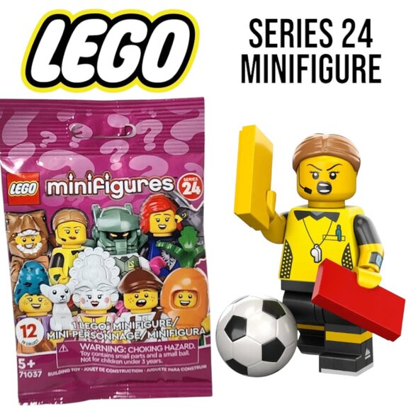 NEW - SEALED Lego Series 24 Minifigure 71037 Collectible Football Referee Soccer - Picture 1 of 4